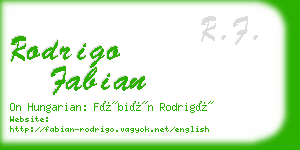rodrigo fabian business card